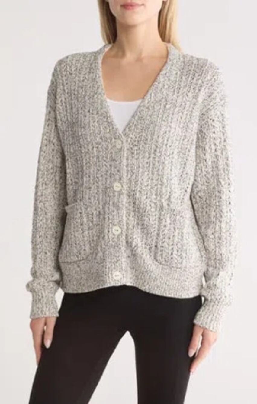Rag & Bone Edie Oatmeal Cotton Blend Cardigan XXS
